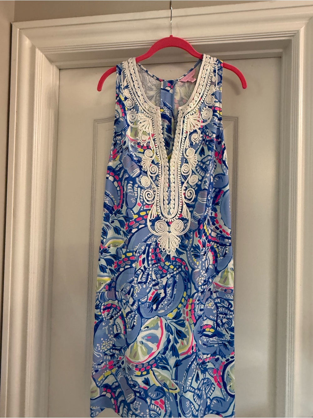 Lilly Pulitzer Carlotta Stretch Shift Dress in Blue Peri Pinch Size 8